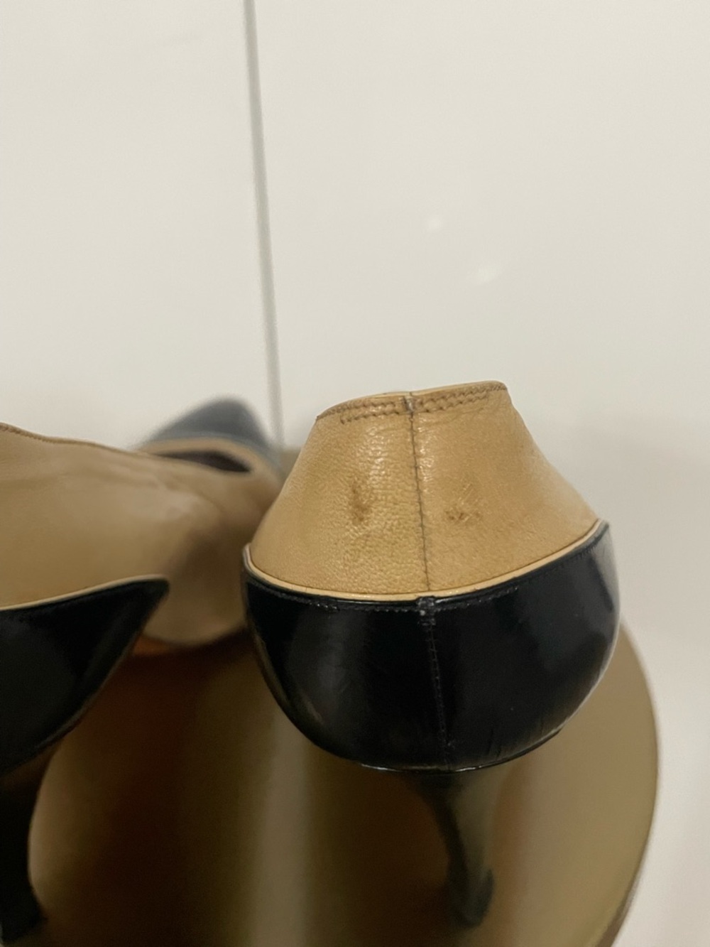 Vintage Chanel Colorblock Heels | Pointed Toe Quiet Luxury - Picture 7 of 8